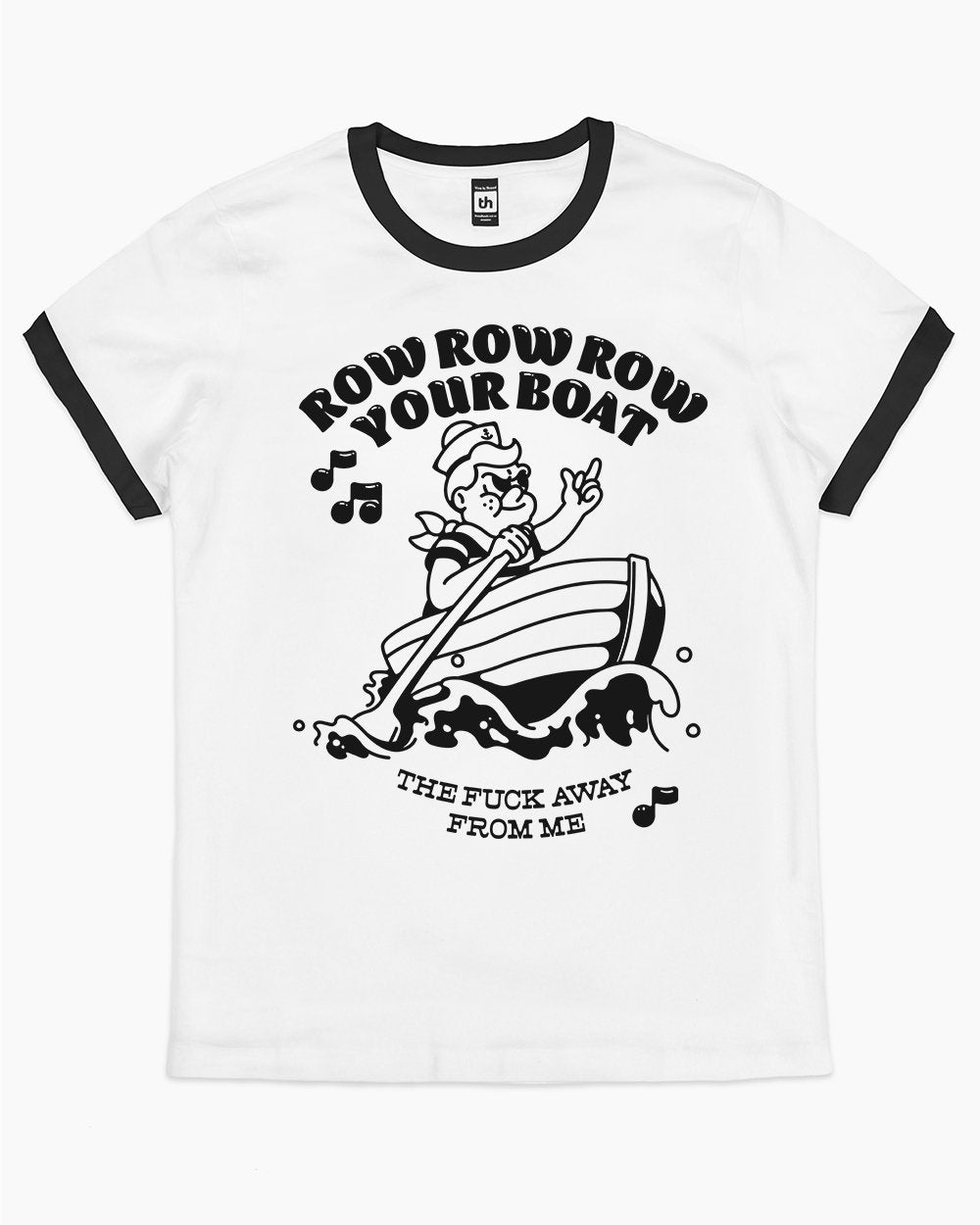 Row Row Row T-Shirt Australia Online #colour_black ringer
