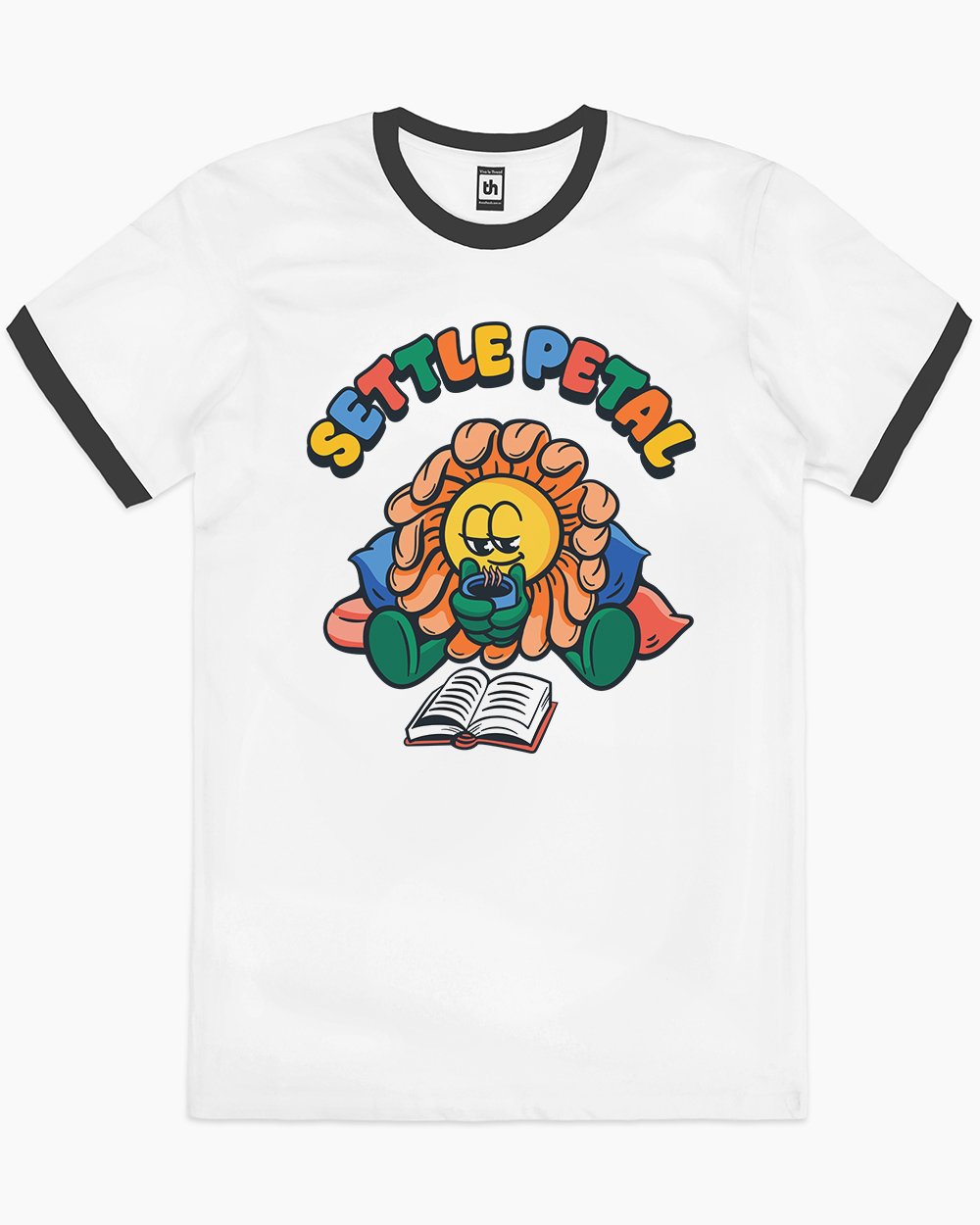 Settle Petal T-Shirt Australia Online #colour_black ringer