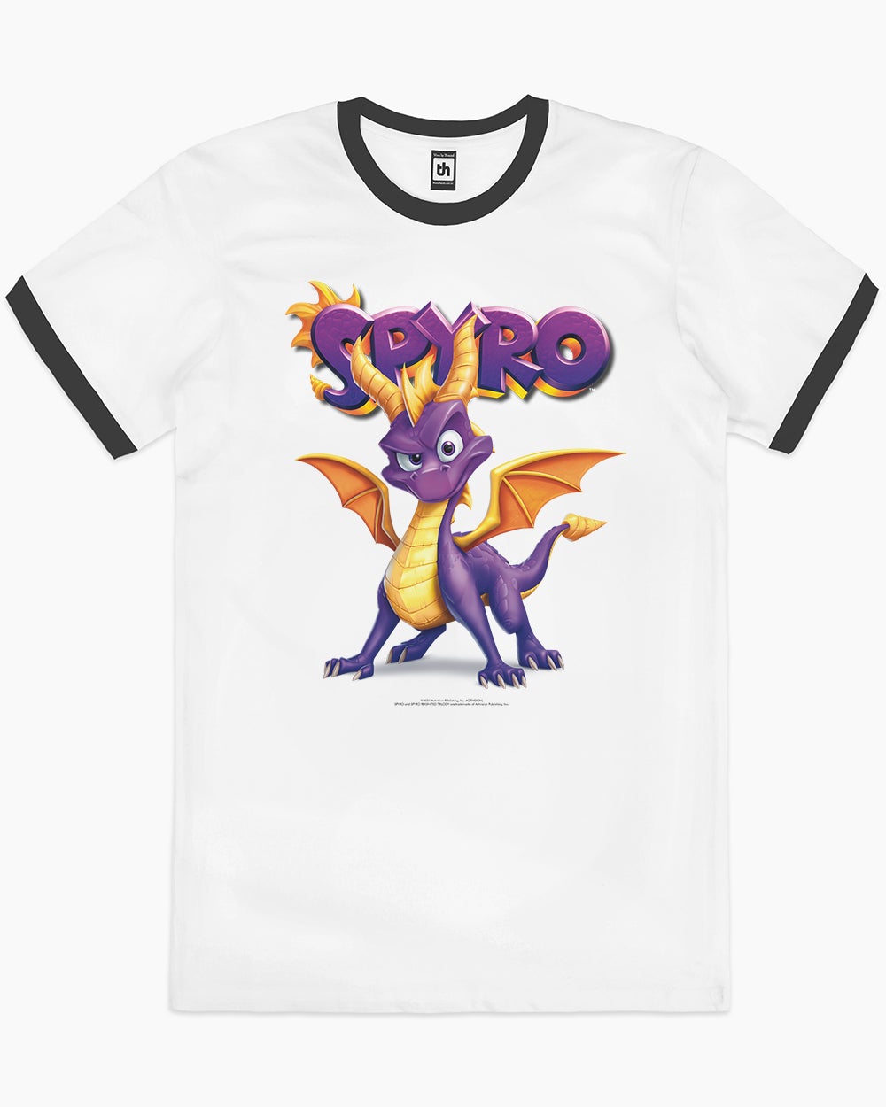 Spyro Character T-Shirt Australia Online #colour_black ringer