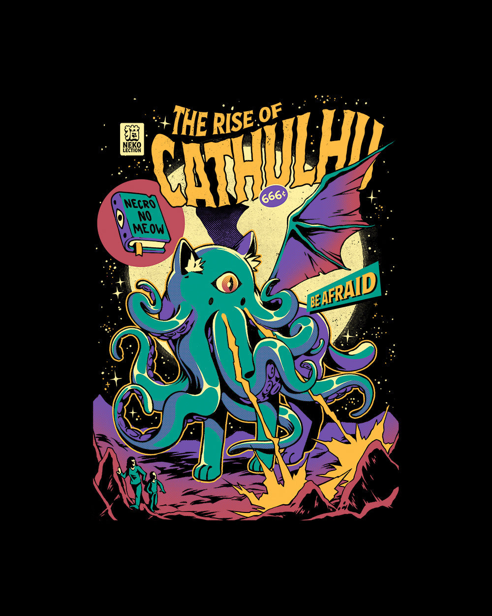 Rise of Cathulhu T-Shirt Australia Online #colour_black