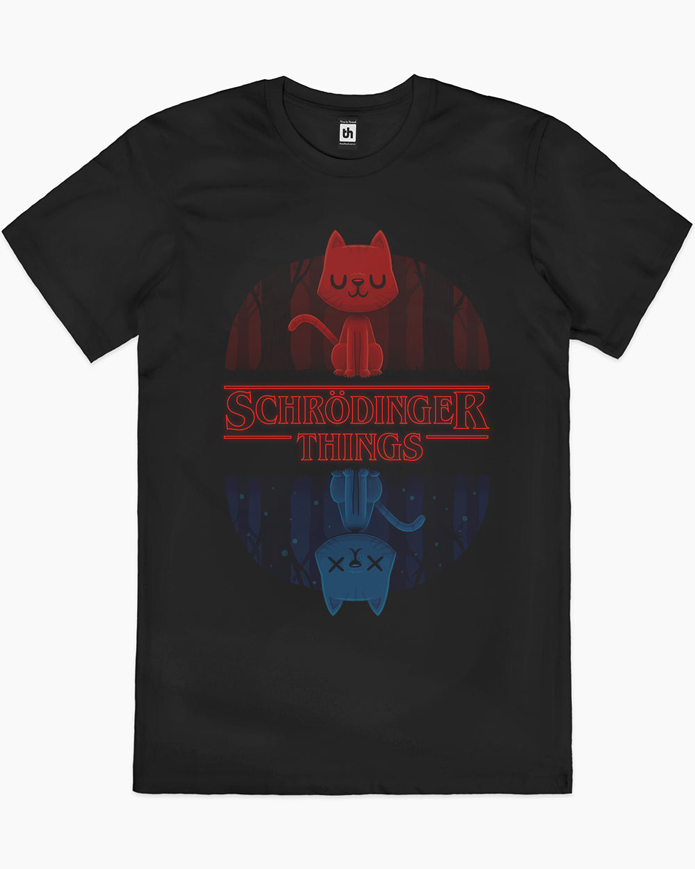 Schrodinger Things T-Shirt Australia Online #colour_black