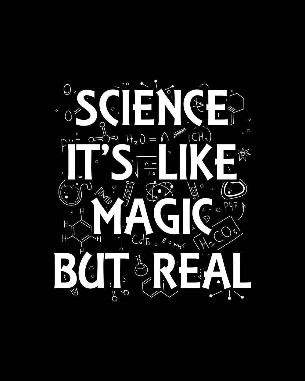 Science It's Like Magic T-Shirt Australia Online #colour_black