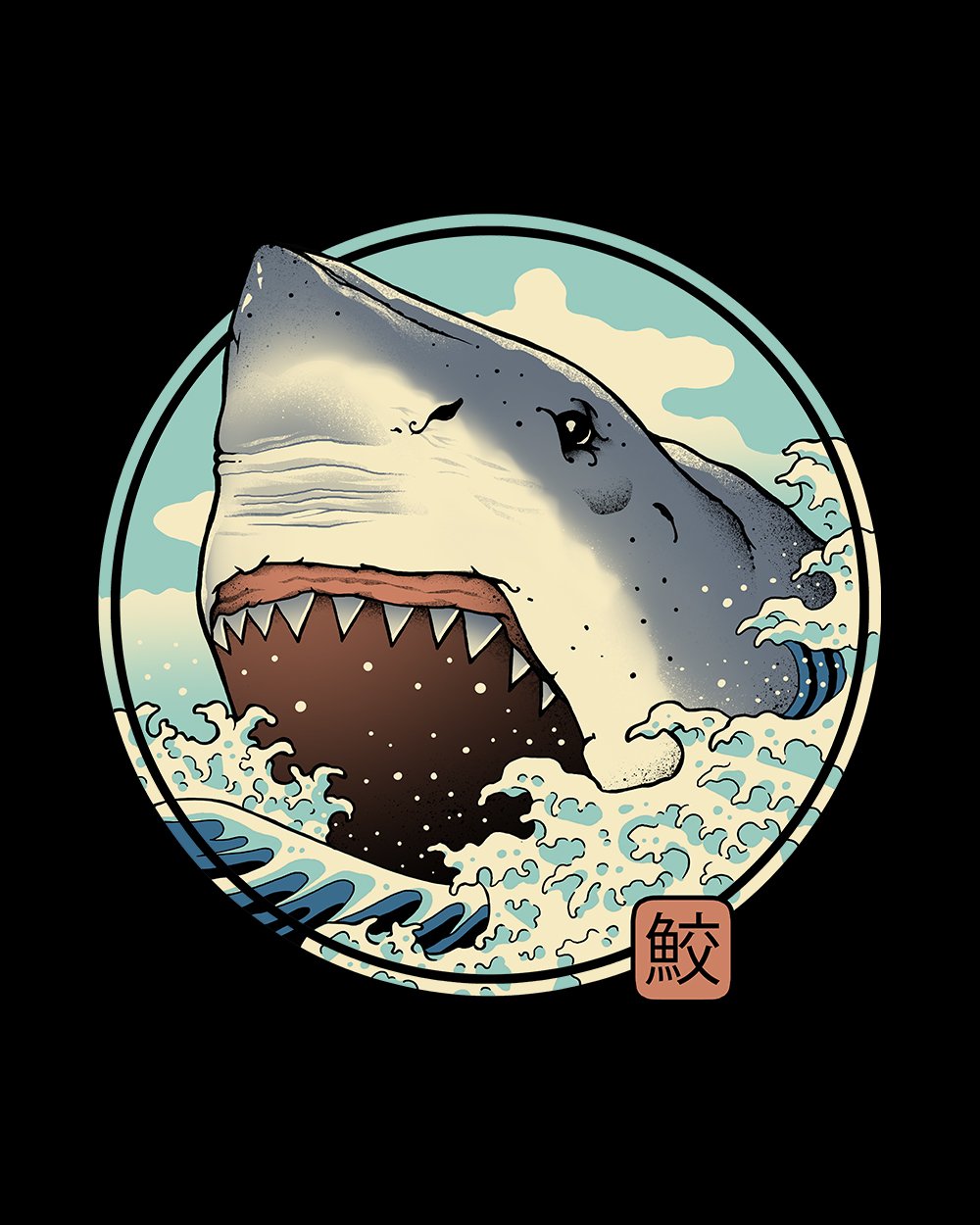 Shark Attack T-Shirt Australia Online #colour_black
