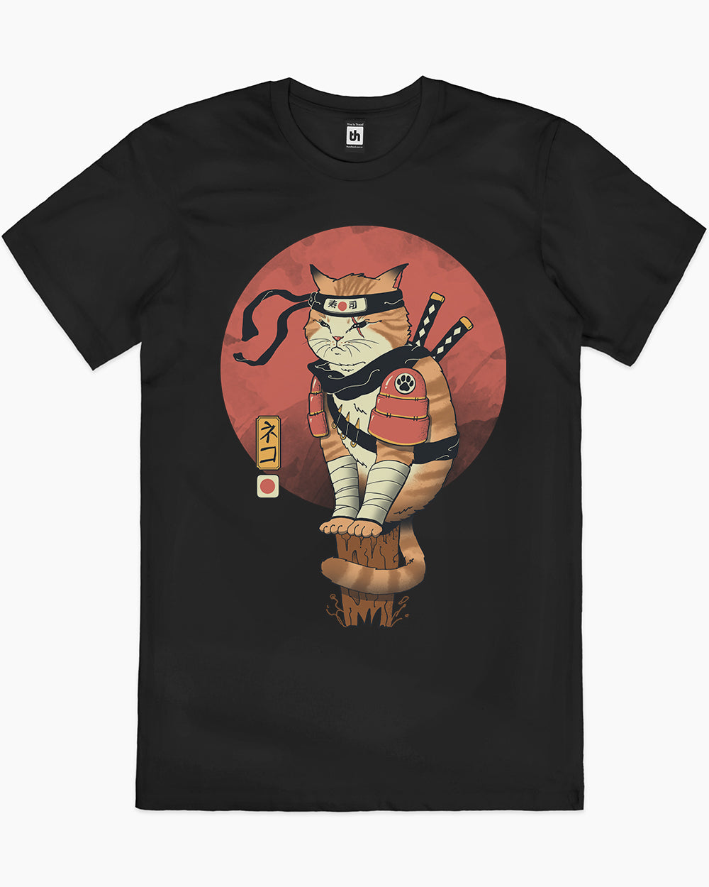 Shinobi Cat T-Shirt Australia Online #colour_black