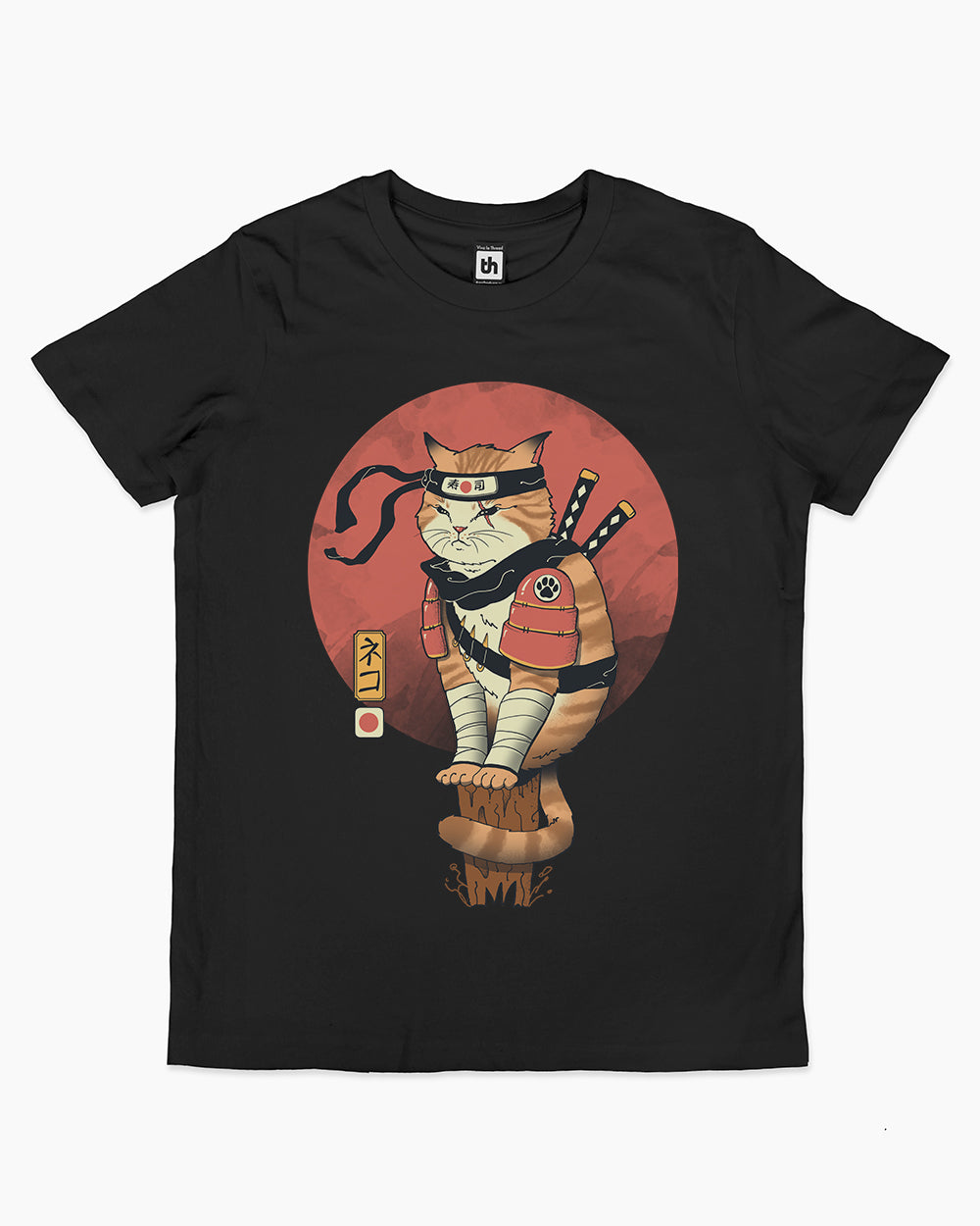 Shinobi Cat Kids T-Shirt Australia Online #colour_black