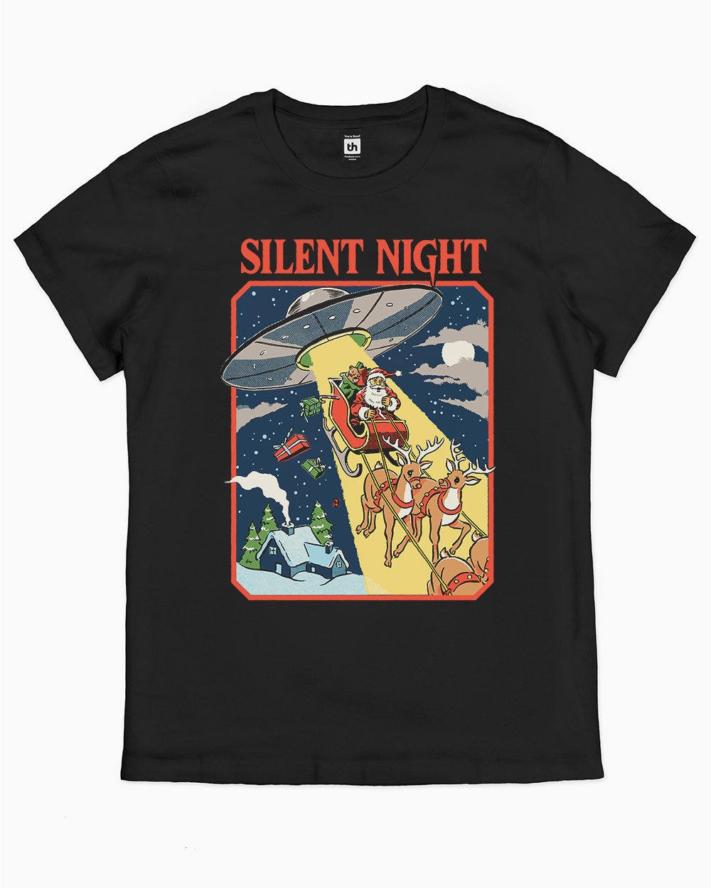 Silent Night T-Shirt Australia Online #colour_black