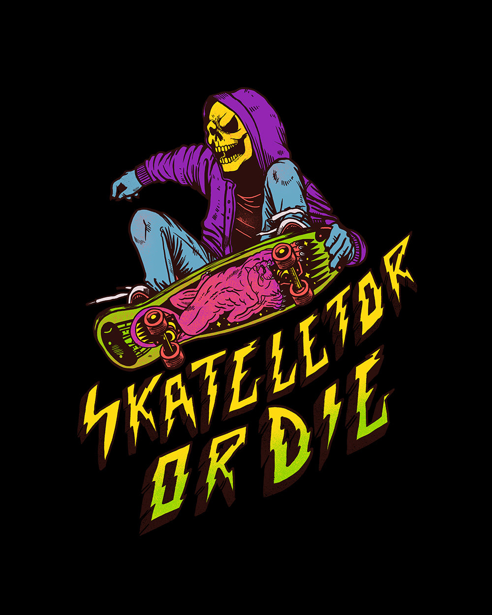 Skateletor or Die Kids Sweater Australia Online #colour_black