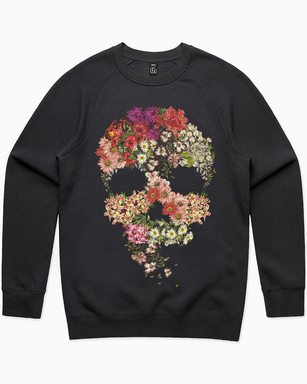 Skull Floral Decay Sweater Australia Online #colour_black