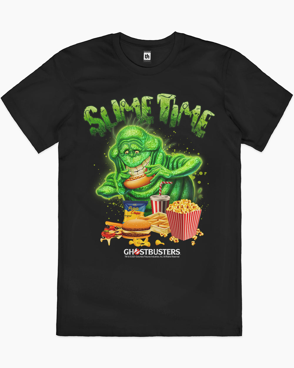 Slimer’s Slime Time T-Shirt Australia Online #colour_black