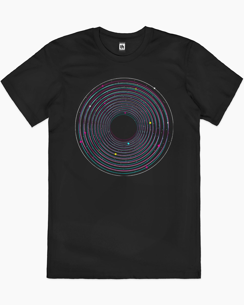 Solar System 80s T-Shirt Australia Online #colour_black