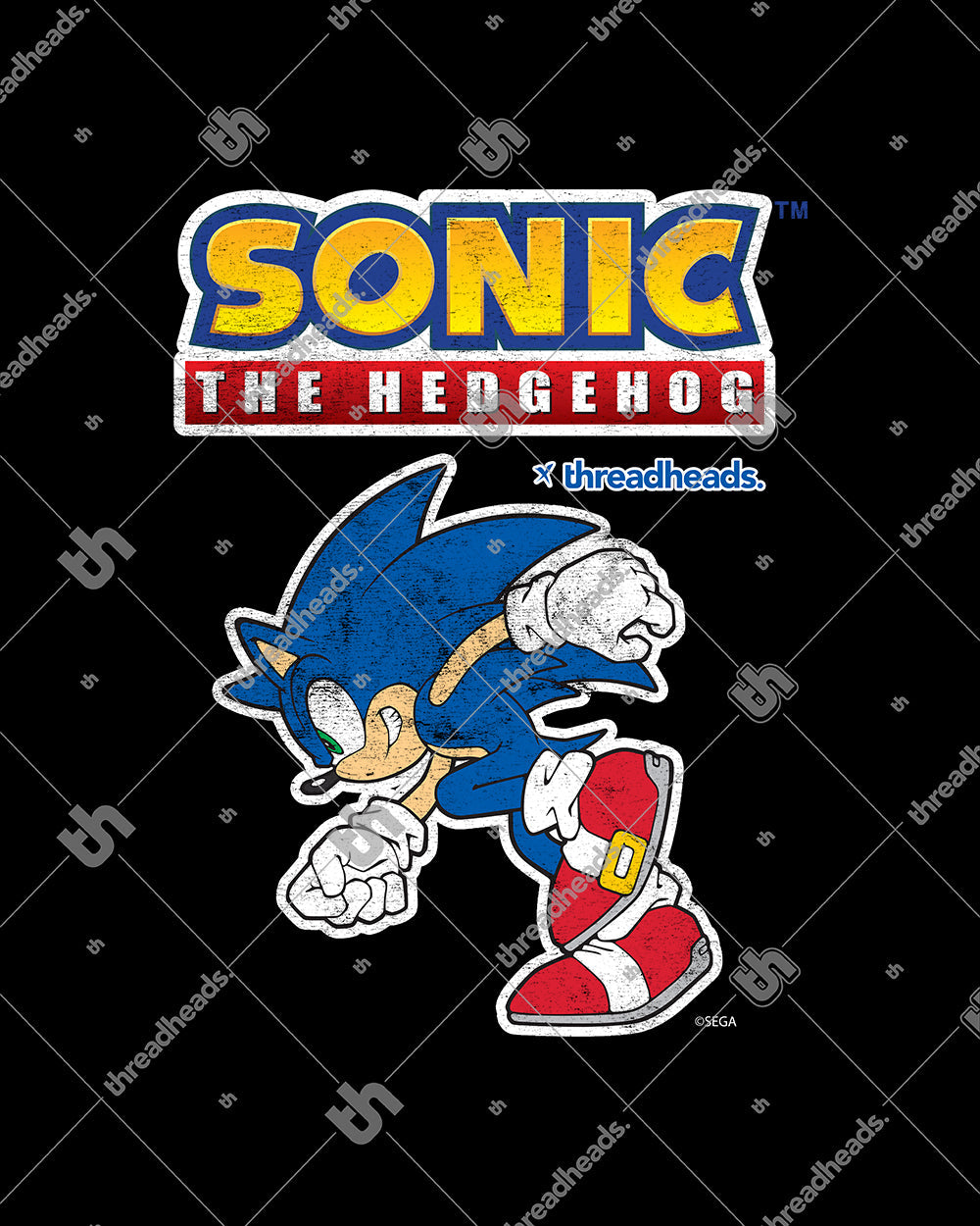 Sonic Always on the Run T-Shirt Australia Online #colour_black