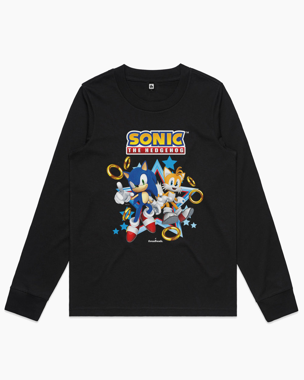Sonic and Tails Long Sleeve Australia Online #colour_black