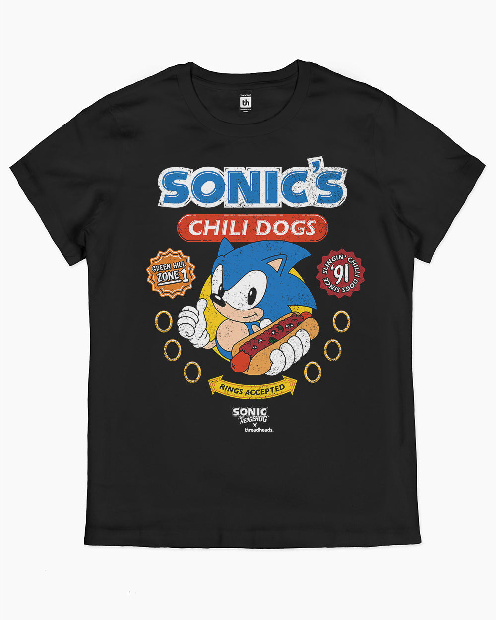 Sonic Chili Dogs T-Shirt Australia Online #colour_black