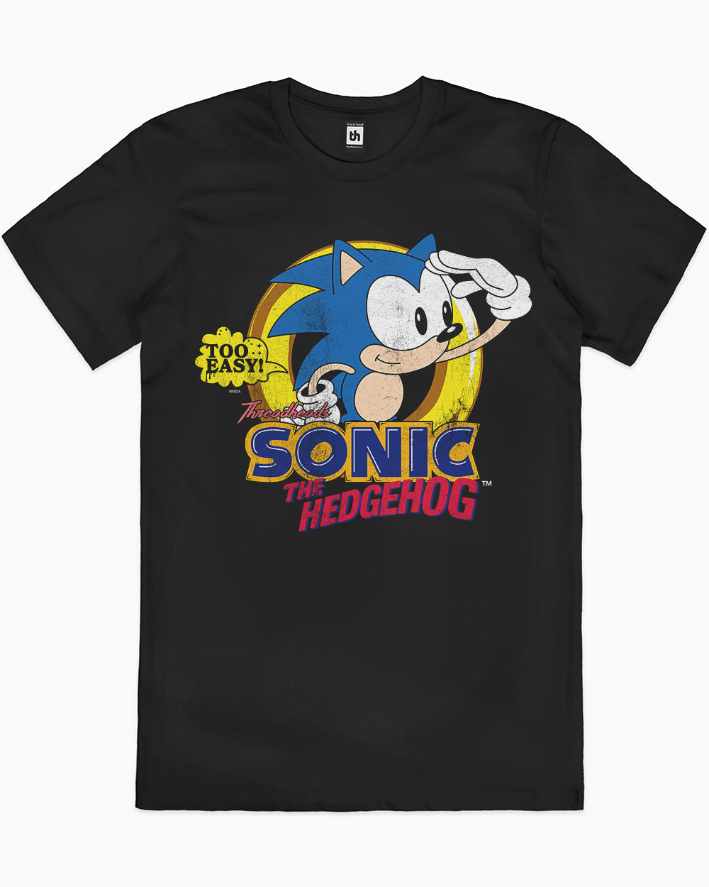 Sonic Too Easy T-Shirt Australia Online #colour_black