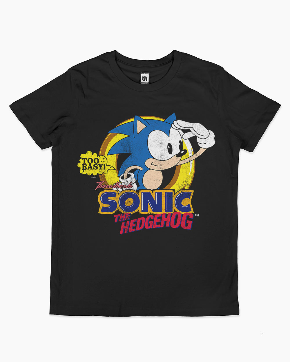 Sonic Too Easy Kids T-Shirt Australia Online #colour_black