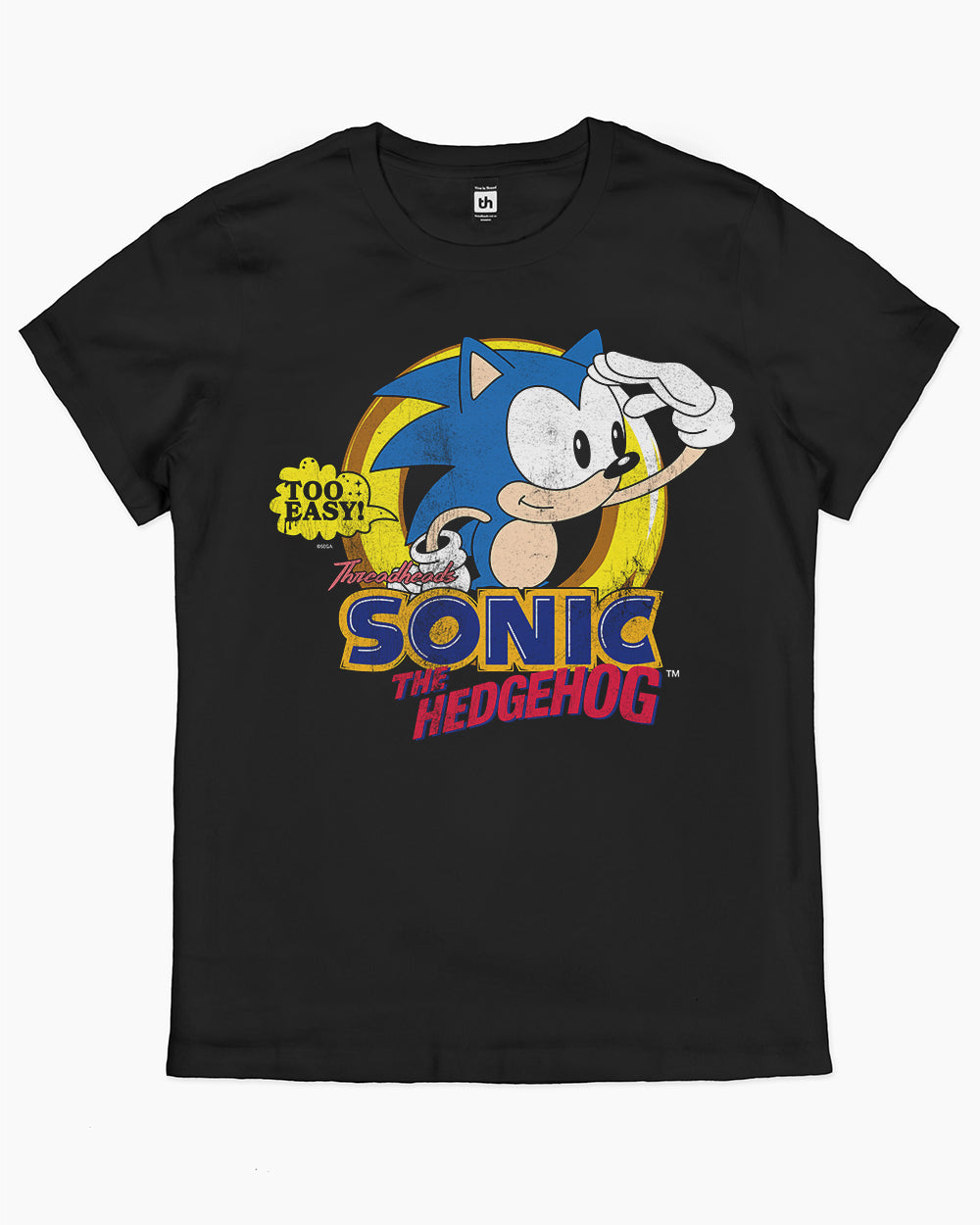 Sonic Too Easy T-Shirt Australia Online #colour_black