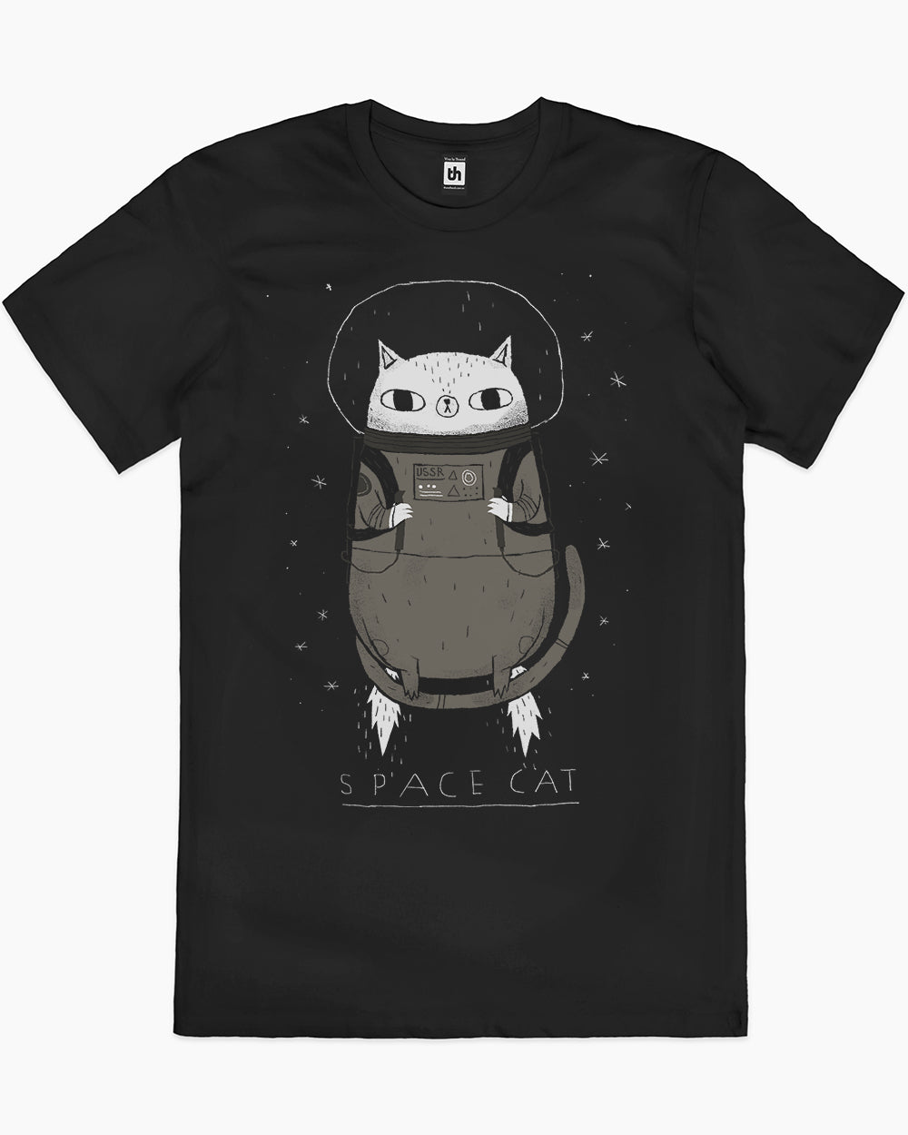 Space Cat T-Shirt Australia Online #colour_black