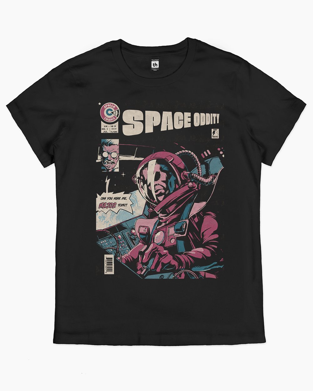 Space Oddity T-Shirt Australia Online #colour_black