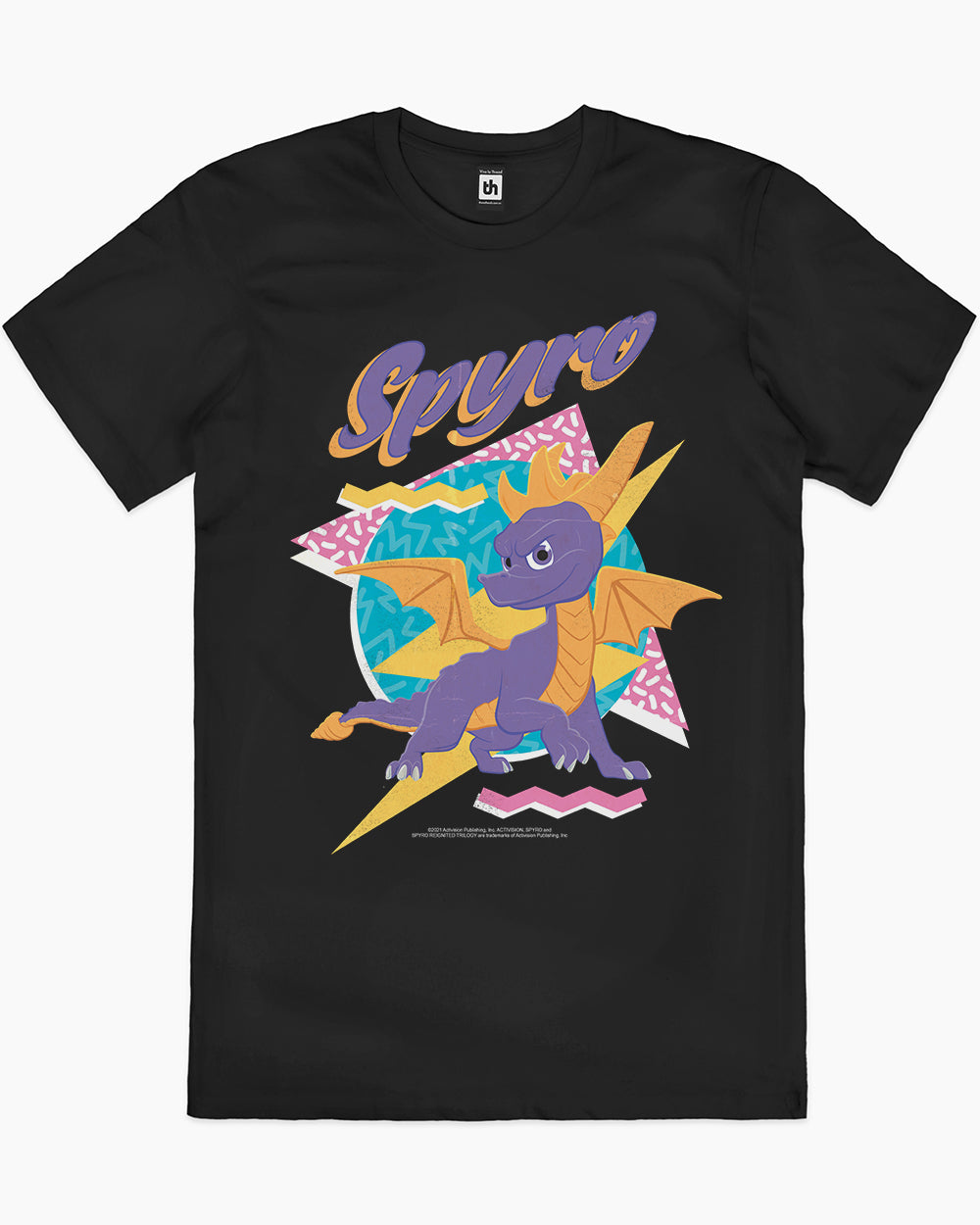 Spyro 90s Cartoon T-Shirt Australia Online #colour_black