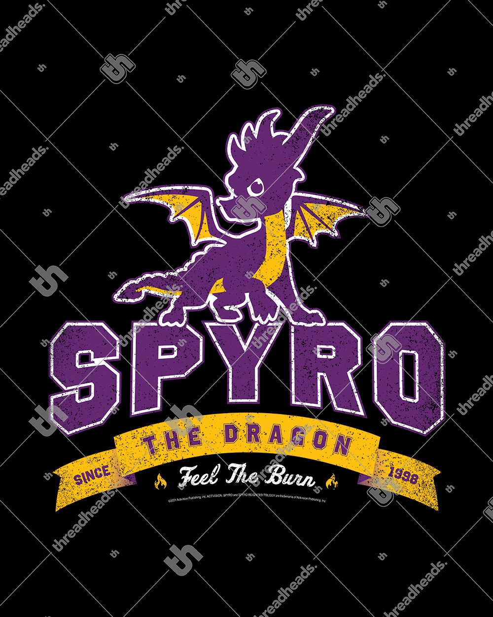 Spyro Feel the Burn T-Shirt Australia Online #colour_black