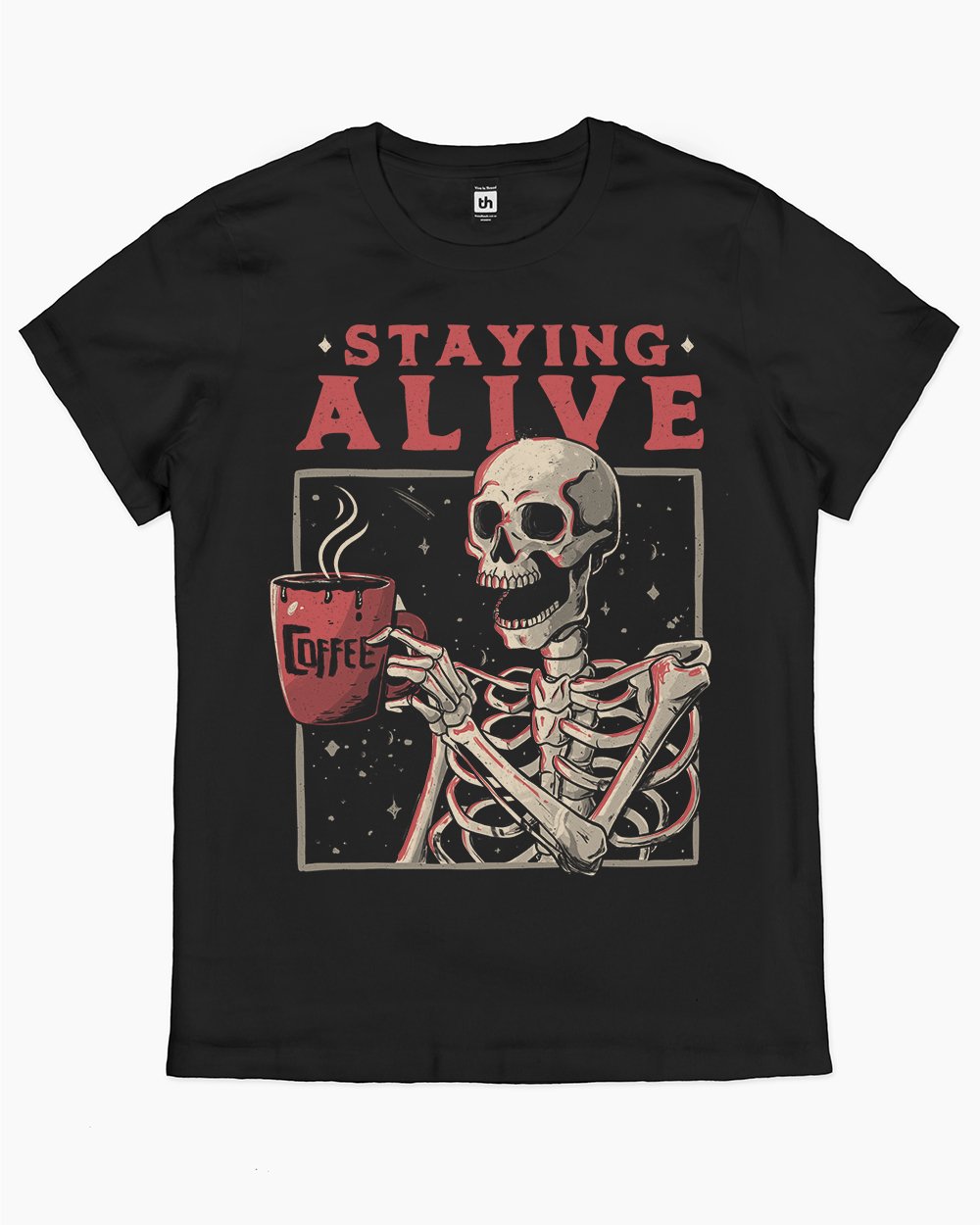 Staying Alive T-Shirt Australia Online #colour_black