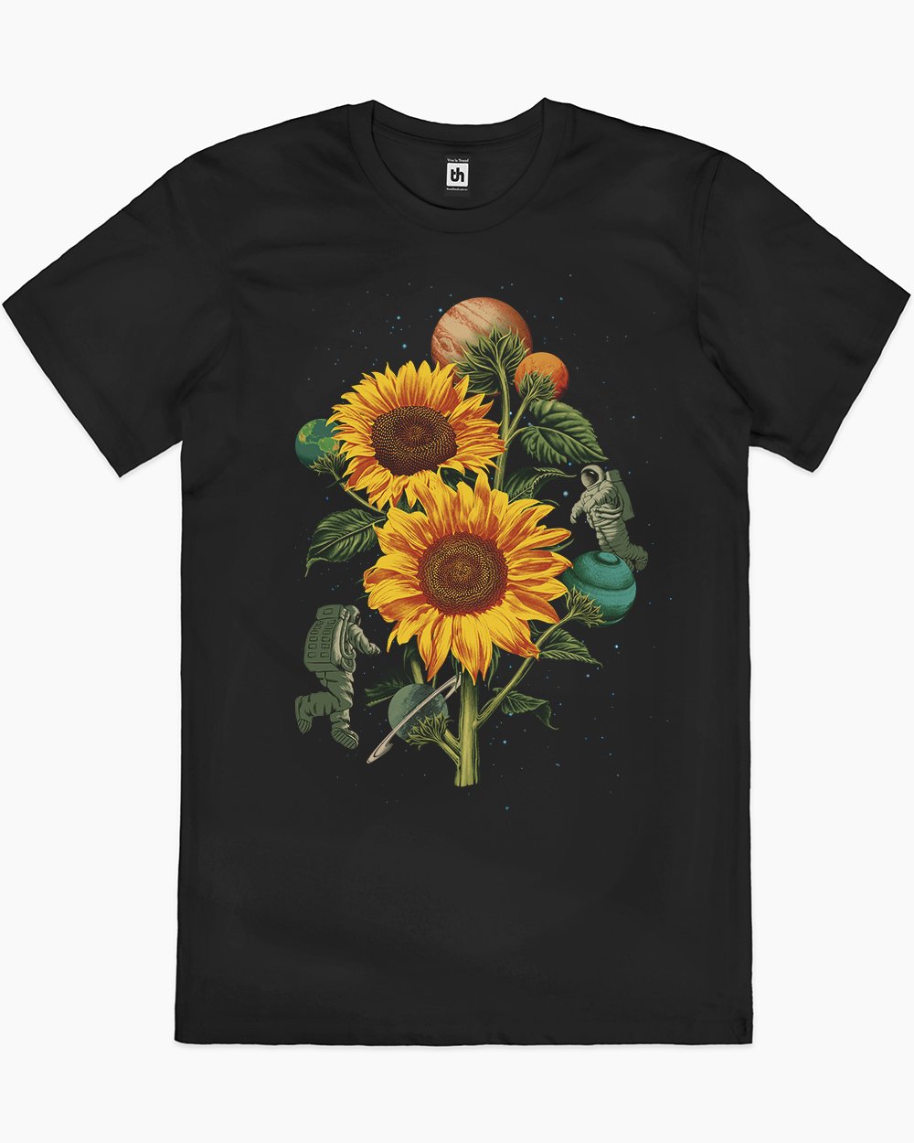 Sun Flowers T-Shirt Australia Online #colour_black