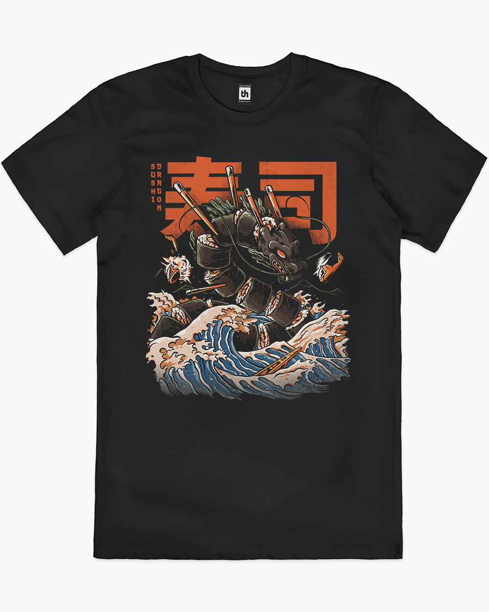 Sushi Dragon T-Shirt Australia Online #colour_black