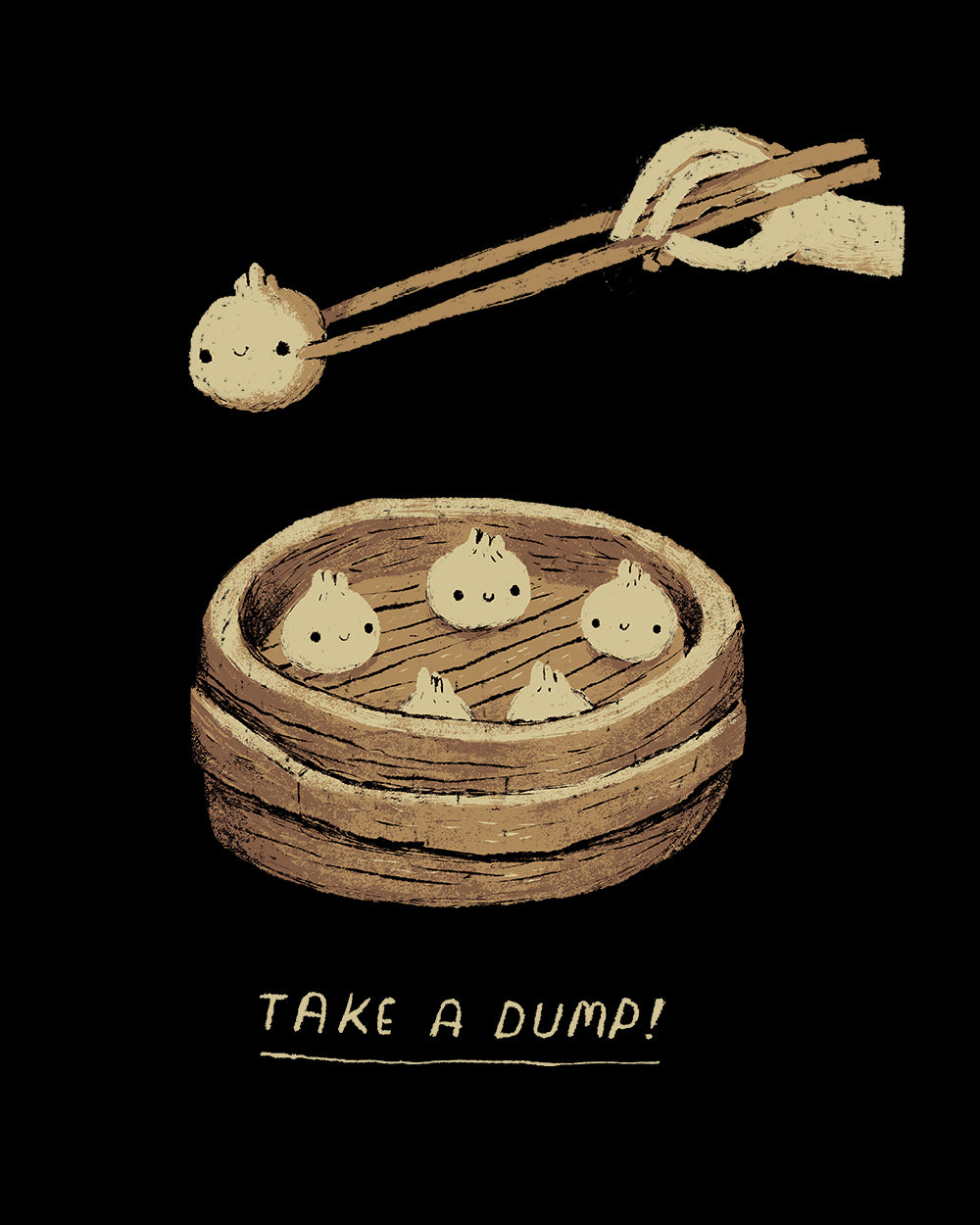 Take a Dumpling T-Shirt Australia Online #colour_black