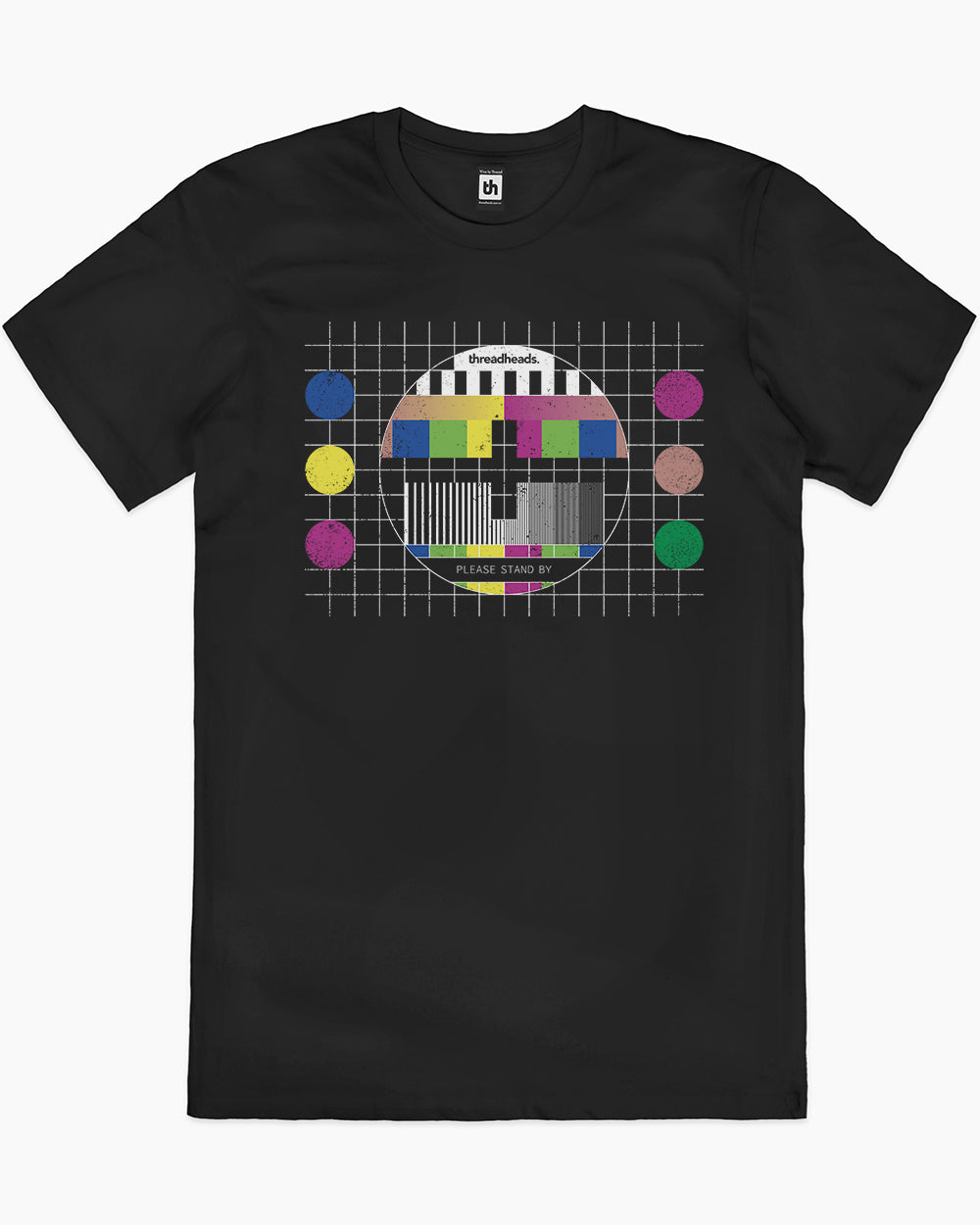 Test Pattern T-Shirt Australia Online #colour_black