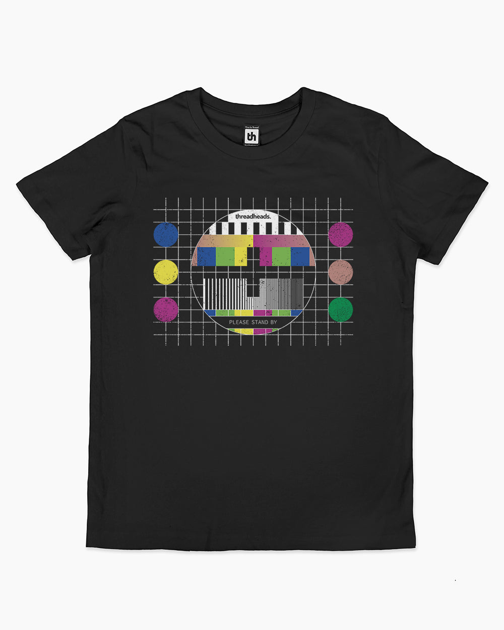 Test Pattern Kids T-Shirt Australia Online #colour_black