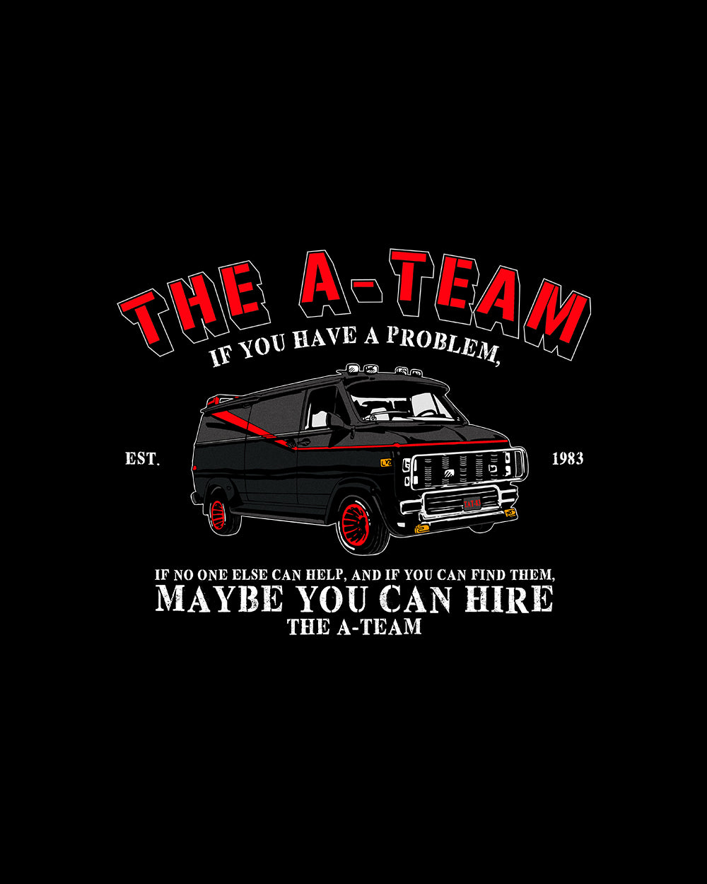 The A-Team T-Shirt Australia Online #colour_black