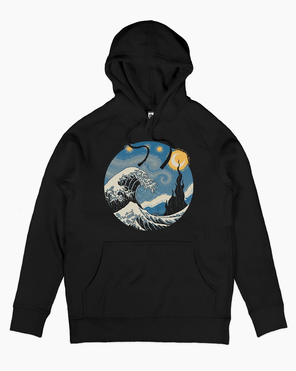 The Great Starry Wave Hoodie Australia Online #colour_black