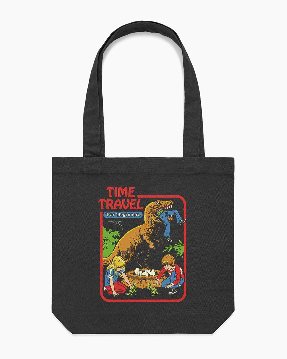 Time Travel for Beginners Tote Bag Australia Online #colour_black
