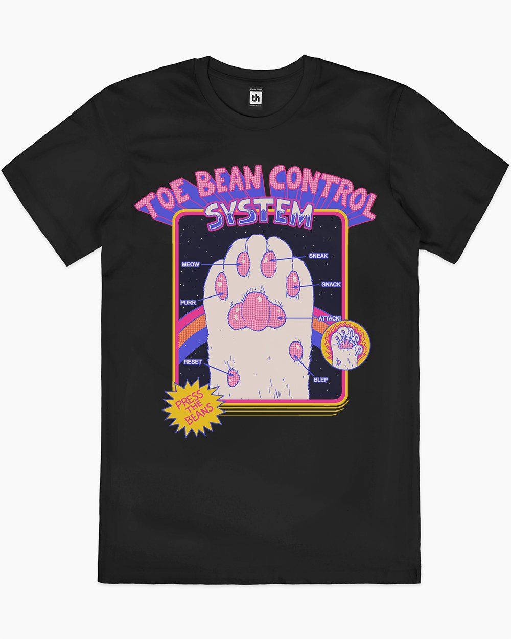 Toe Bean Control System T-Shirt Australia Online #colour_black