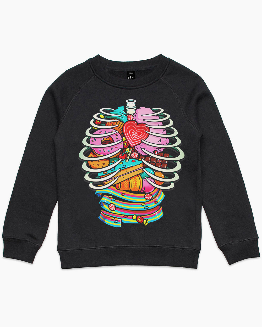 Unicorn Anatomy Sweet Inside Kids Sweater Australia Online #colour_black