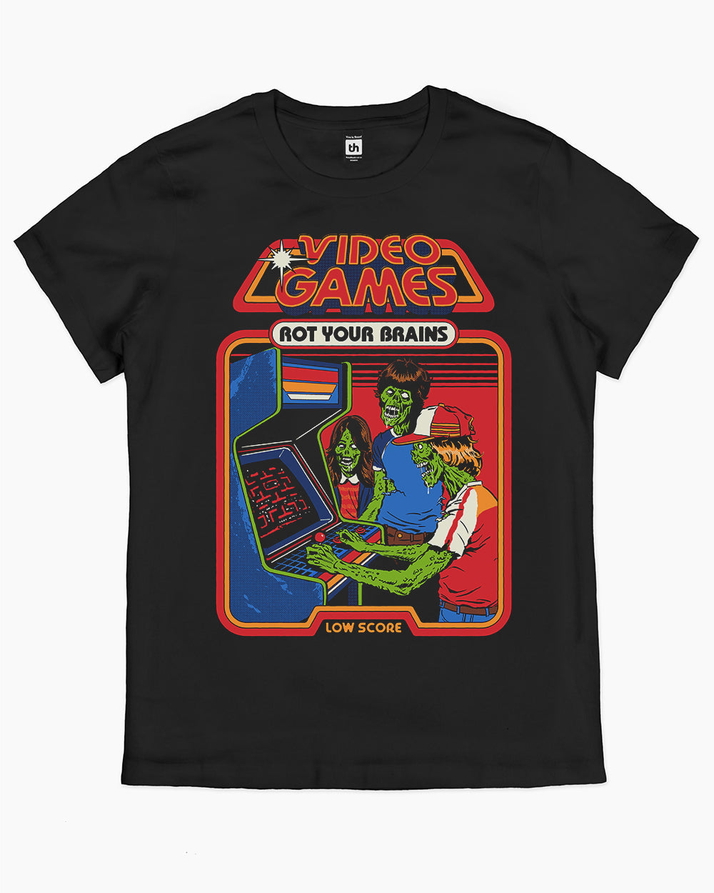 Video Games Rot Your Brains T-Shirt Australia Online #colour_black