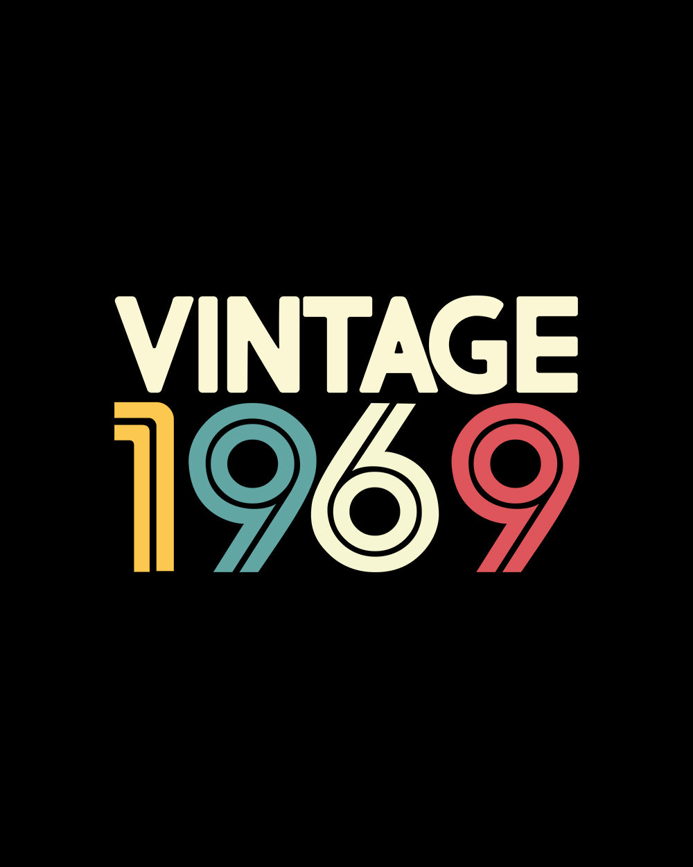 Vintage 1969 T-Shirt Australia Online #colour_black
