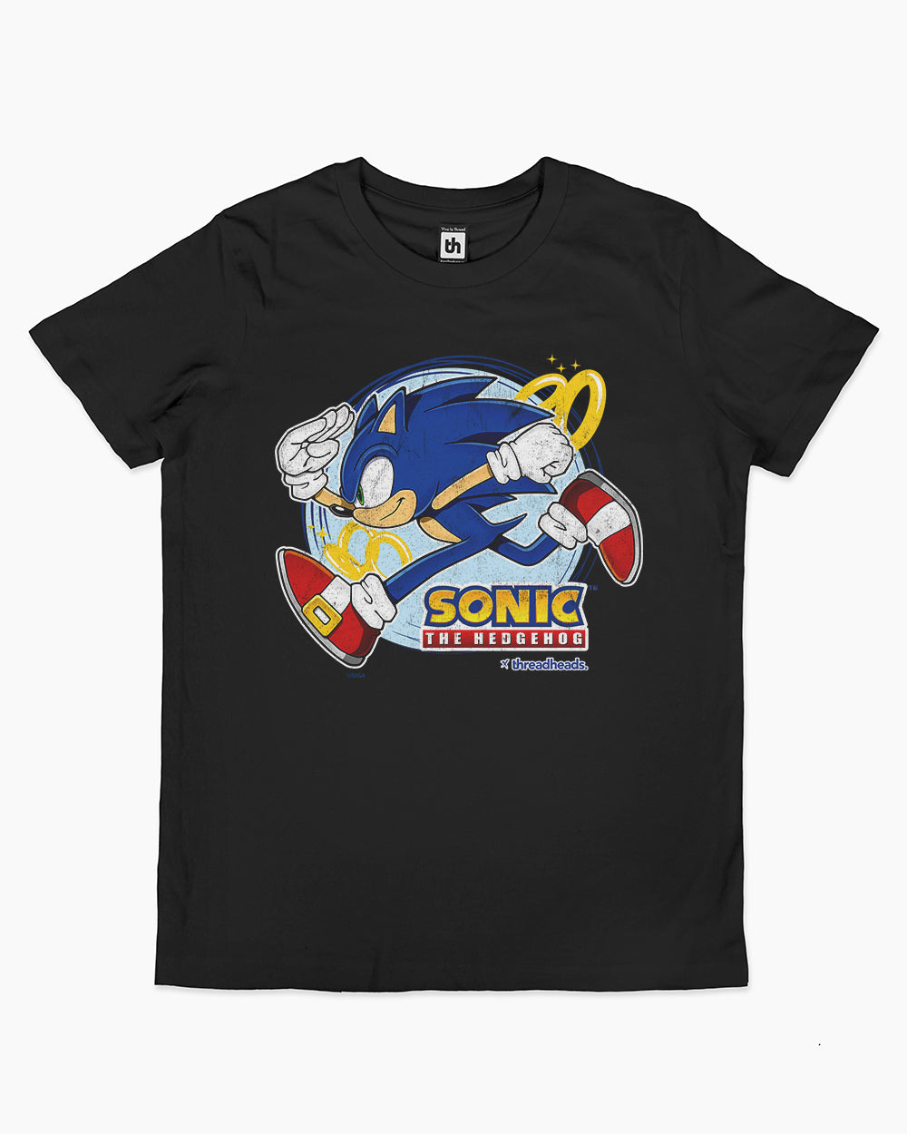 Vintage Sonic Kids T-Shirt Australia Online #colour_black
