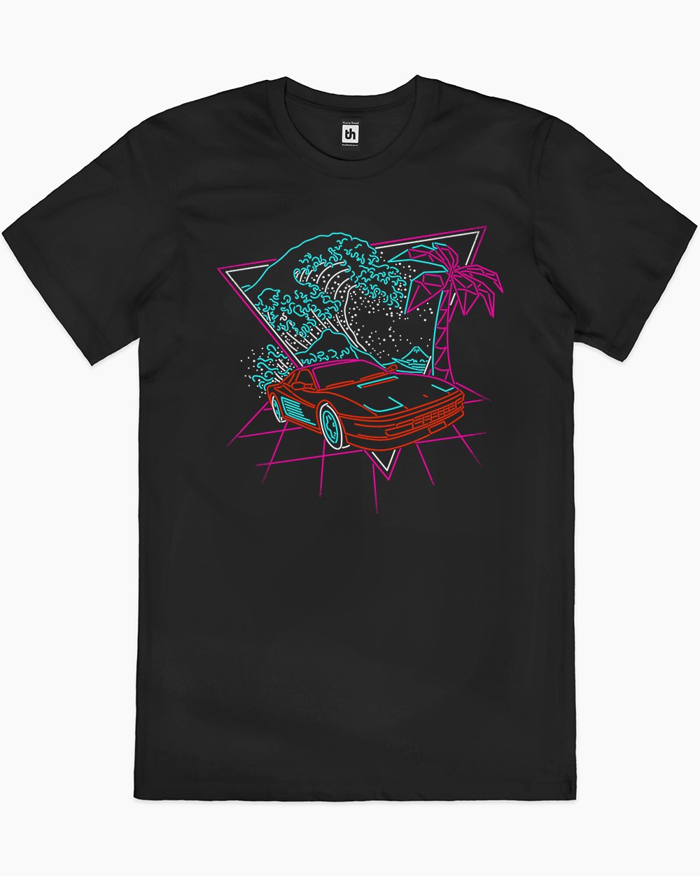 Wave of the 80s T-Shirt Australia Online #colour_black