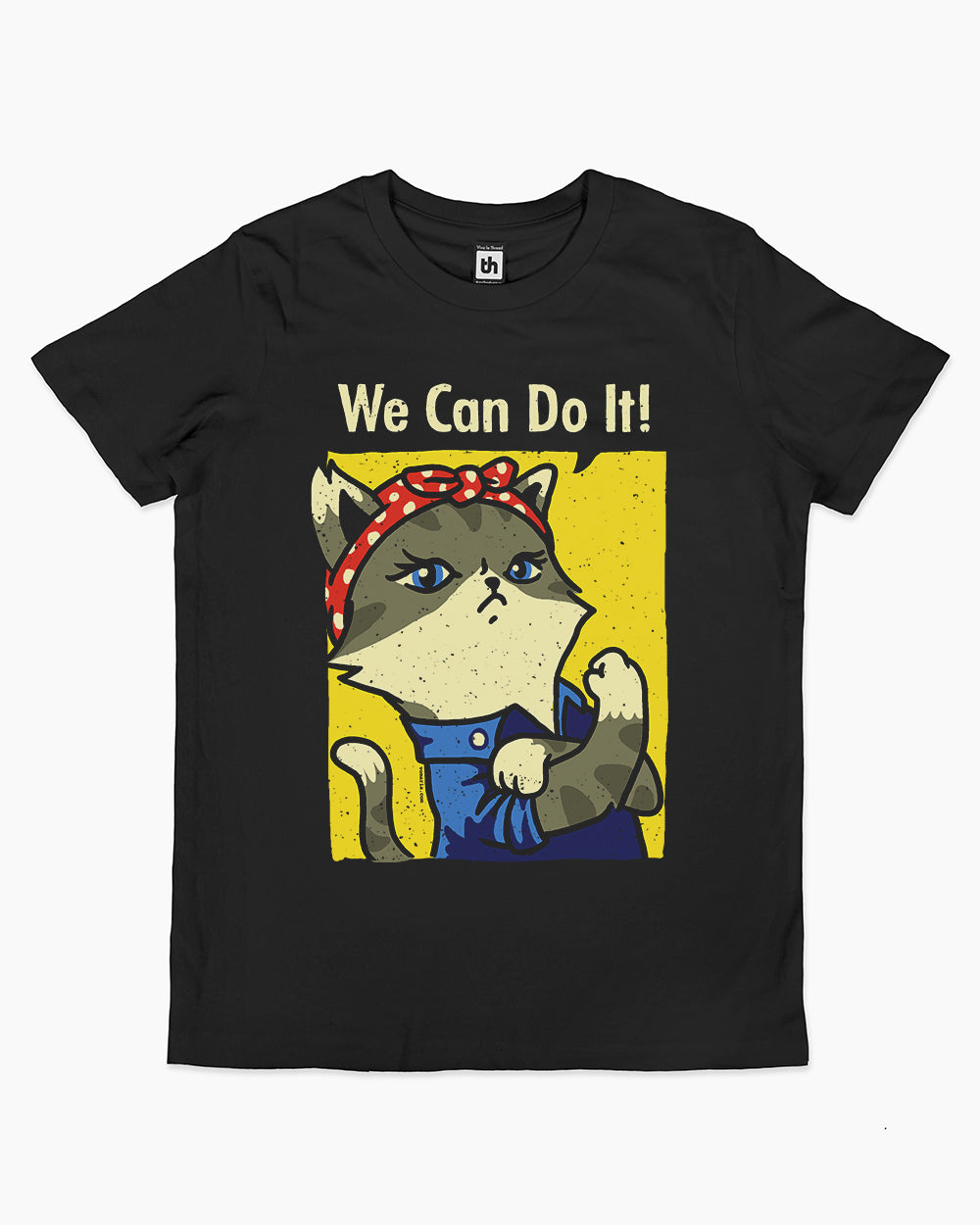 We Can Do It! Cat Edition Kids T-Shirt Australia Online #colour_black
