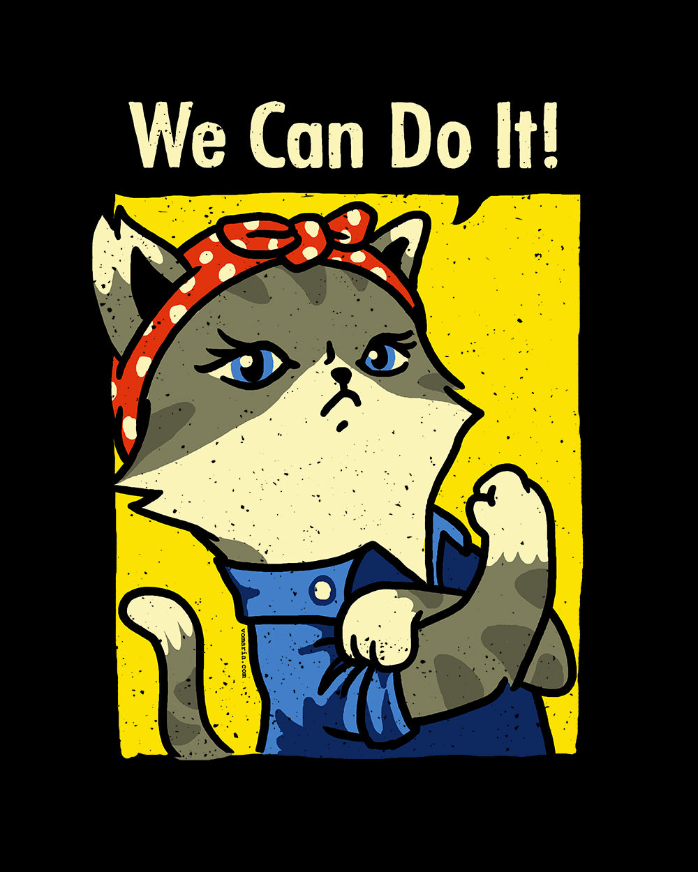 We Can Do It! Cat Edition Kids T-Shirt Australia Online #colour_black