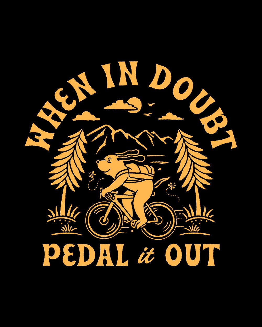 When In Doubt Pedal It Out Kids T-Shirt Australia Online #colour_black