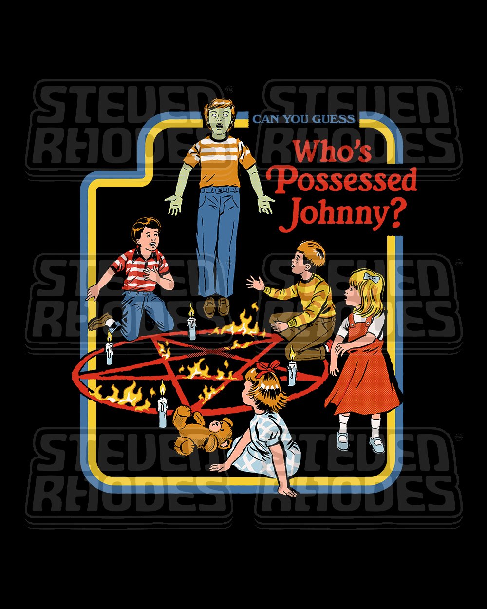 Who's Possessed Johnny? T-Shirt Australia Online #colour_black