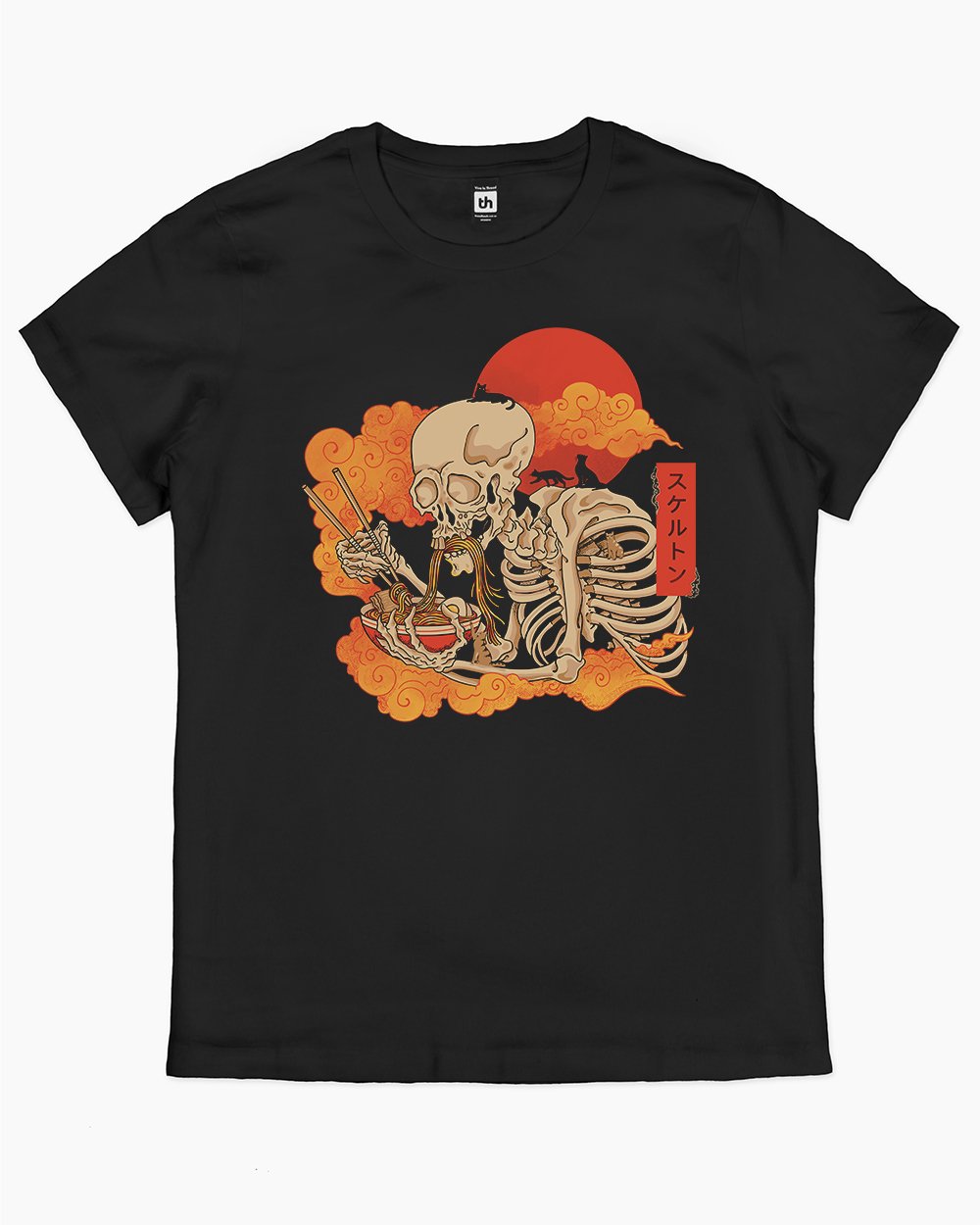 Yokai Ramen and Cats T-Shirt Australia Online #colour_black