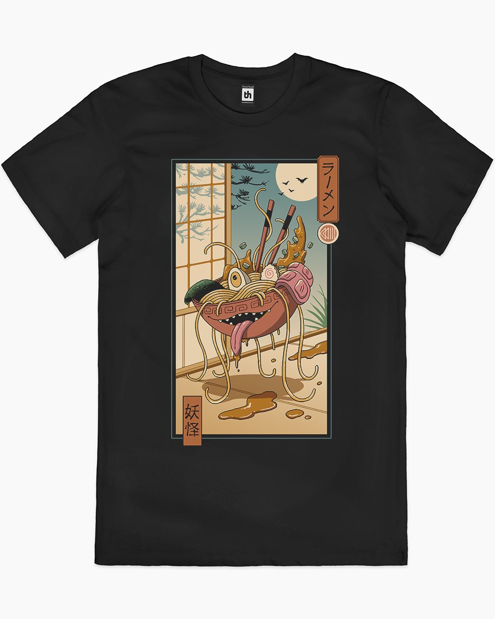 Yokai Ramen in Edo T-Shirt Australia Online #colour_black
