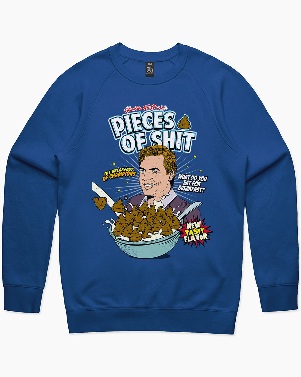 Pieces of Shit Cereal Sweater Australia Online #colour_blue