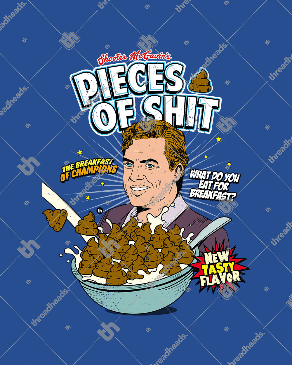Pieces of Shit Cereal Hoodie Australia Online #colour_blue
