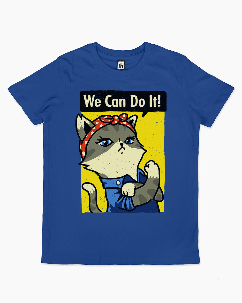 We Can Do It! Cat Edition Kids T-Shirt Australia Online #colour_blue