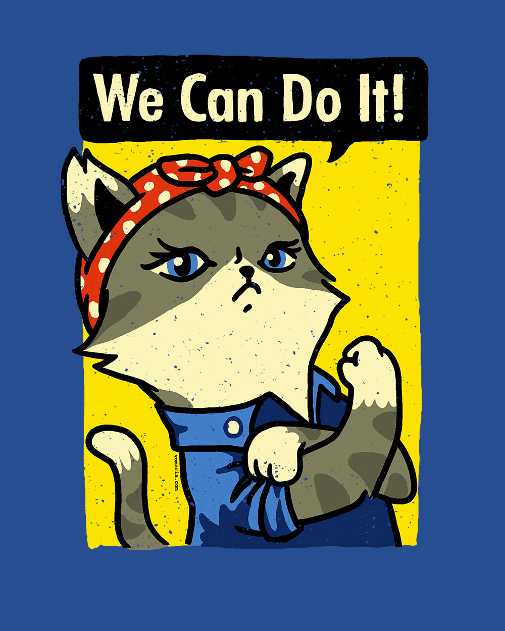 We Can Do It! Cat Edition Kids T-Shirt Australia Online #colour_blue