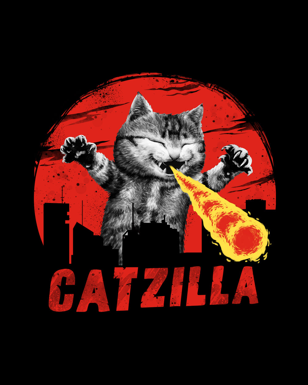 Catzilla Fire Sweater Australia Online #colour_black